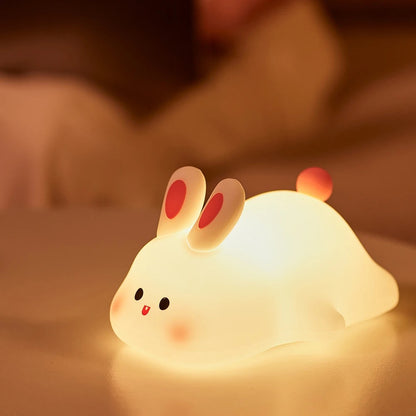 KOXILA® | Coniglio Lampada Notturna LED in Silicone - Regalo Perfetto per Bambini e Ragazze