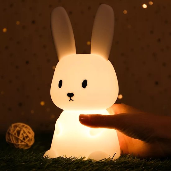 KOXILA® | Coniglio Carino Lampada Notturna LED in Silicone - Regalo Perfetto per Bambini e Ragazze