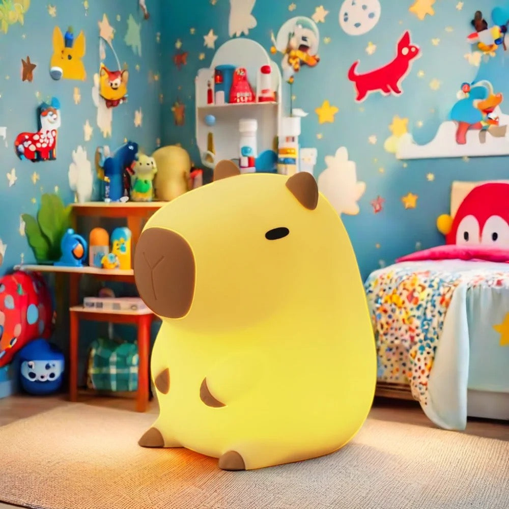 KOXILA® | Capibara Lampada Notturna LED in Silicone - Regalo Perfetto per Bambini e Ragazze