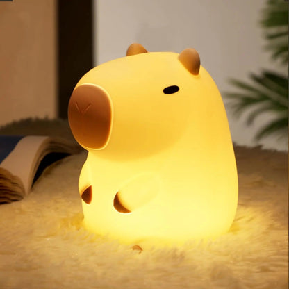 KOXILA® | Capibara Lampada Notturna LED in Silicone - Regalo Perfetto per Bambini e Ragazze