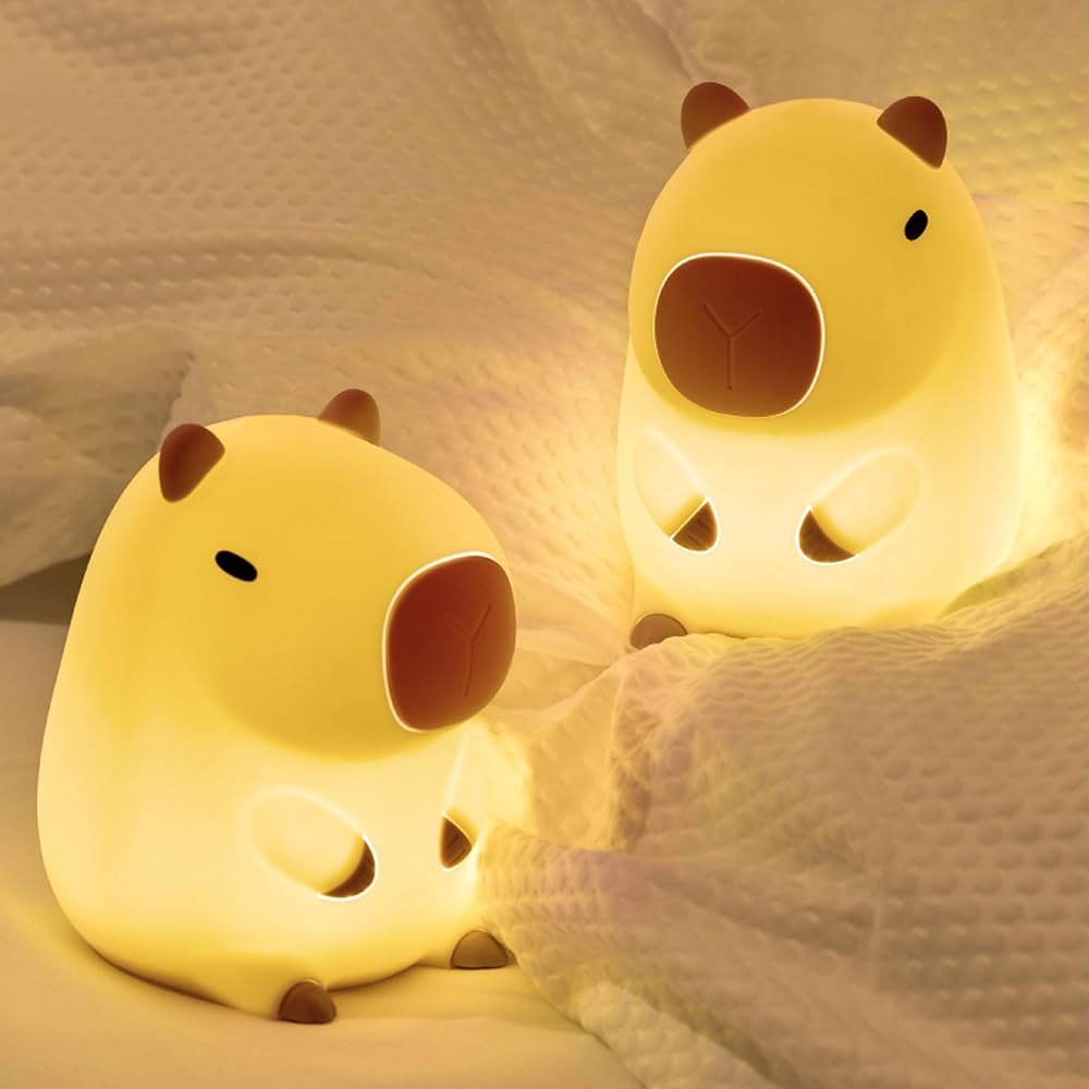 KOXILA® | Capibara Lampada Notturna LED in Silicone - Regalo Perfetto per Bambini e Ragazze