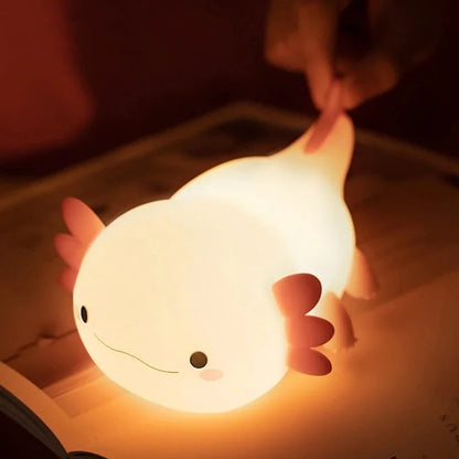 KOXILA® | Axolotl  Lampada Notturna LED in Silicone - Regalo Perfetto per Bambini e Ragazze