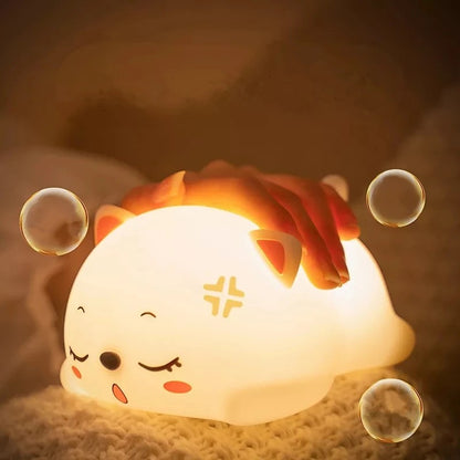 KOXILA® | Gatto Lampada Notturna LED in Silicone - Regalo Perfetto per Bambini e Ragazze