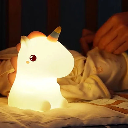 KOXILA® | Unicorno Lampada Notturna LED in Silicone - Regalo Perfetto per Bambini e Ragazze