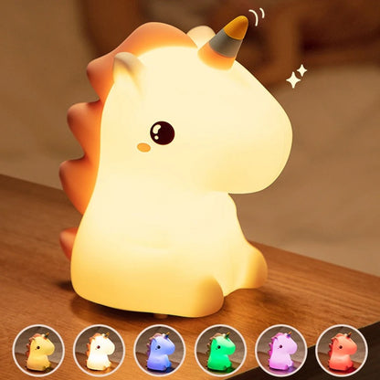 KOXILA® | Unicorno Lampada Notturna LED in Silicone - Regalo Perfetto per Bambini e Ragazze